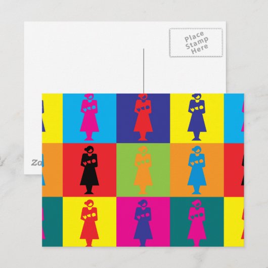 Midwifery Pop Art Postkarte (Vorne/Hinten)