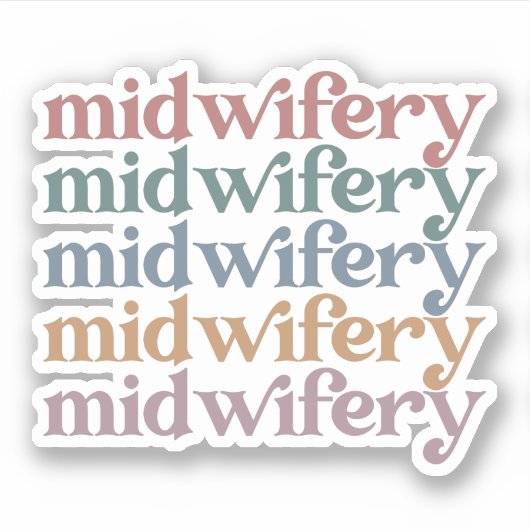 Midwifery Retro Vintag Midwomen Gifts Aufkleber (Vorderseite)