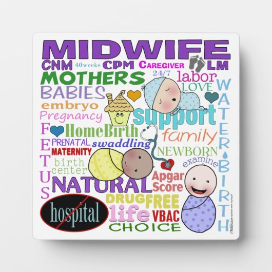 Midwifery Terminology-Subway Art Fotoplatte (Vorderseite)