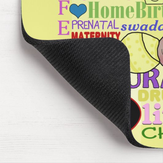 Midwifery Terminology-Subway Art Mousepad (Ecke)