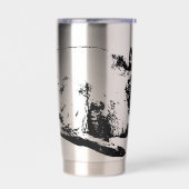 Midwinter cat in quiet poise thermobecher (Links)