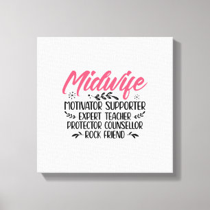 Midwives Gift Ideas Midfrau Obstetrician Doula Leinwanddruck