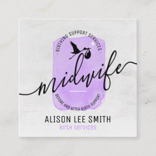 Midwomen Birth Coach Services Quadratische Visitenkarte