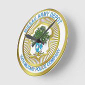 Miesau-Wappen Runde Wanduhr (Winkel)