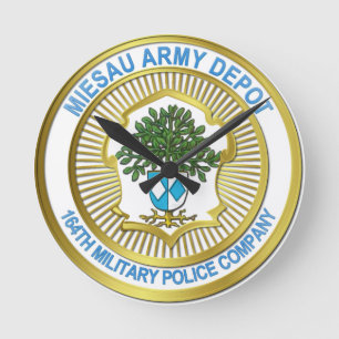 Miesau-Wappen Runde Wanduhr