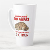 Miesepeter-Katze Sarkastischer Spruch Milchtasse (Linke Ecke)