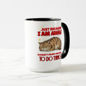 Miesepeter-Katze Sarkastischer Spruch Tasse (VorderseiteRechts)