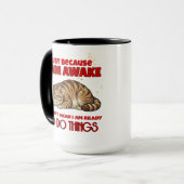 Miesepeter-Katze Sarkastischer Spruch Tasse (Vorderseite Links)