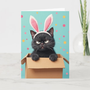 Miesepeter-Katze Süße Ohren Lustige Karte