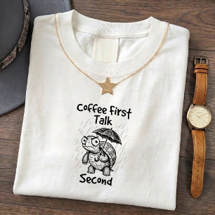 Miesepetrige Schildkröte Lustiges Kaffe-Shirt T-Shirt