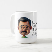 Miesepetriger alter Mann, der über Angeln spricht Kaffeetasse (Vorderseite Links)