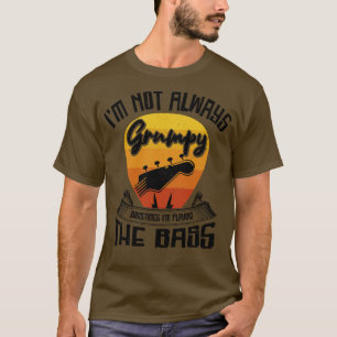 Miesepetriger Bassist spielt Bassgitarrenmusik T-Shirt
