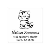 Mieser Tabby-Katzen-Adresse Gummistempel (Prägung)