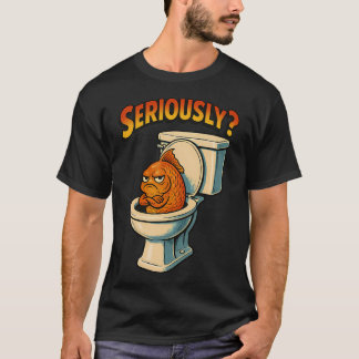 Miesgelaunter Goldfisch mit verschränkten Armen †T-Shirt