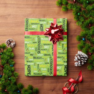 Miesgelaunter Grinch Grinch Miesgelaunte Phrase Geschenkpapier