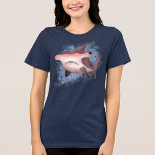 Miesgelaunter Hammerhai Tri-Blend Shirt