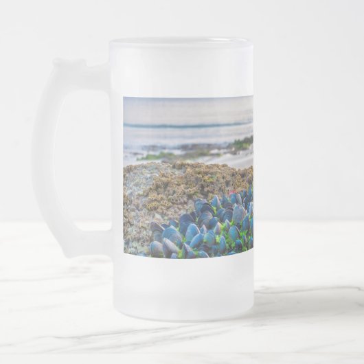 Miesmuscheln Mattglas Bierglas (Links)