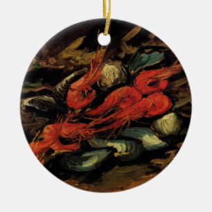 Miesmuscheln und Garnelen von Vincent van Gogh Keramik Ornament