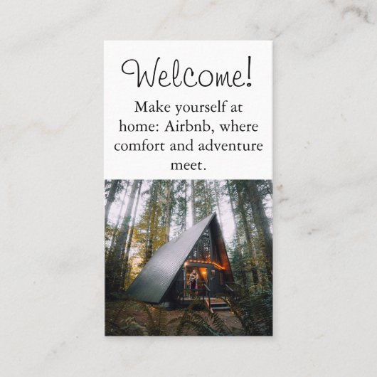 Miet-Bild von Airbnb House und QR-Code Modern Visitenkarte (Vorderseite)