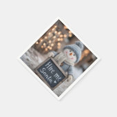 "Miete mir Santa" Snowman mit einem Zeichen Serviette (Ecke)