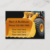 Miete von Bauausrüstung Visitenkarte (Vorderseite)