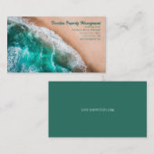 Miete von Ferienwohnungen am Strand Visitenkarte (Vorne/Hinten)