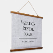 Miete Woven Airbnb Wall Sign Wandteppich Mit Holzrahmen (Gewinkelt)