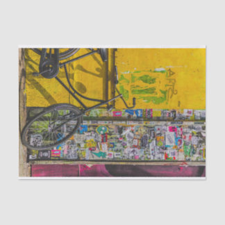 Mietfahrradkunst Pop Seidenpapier