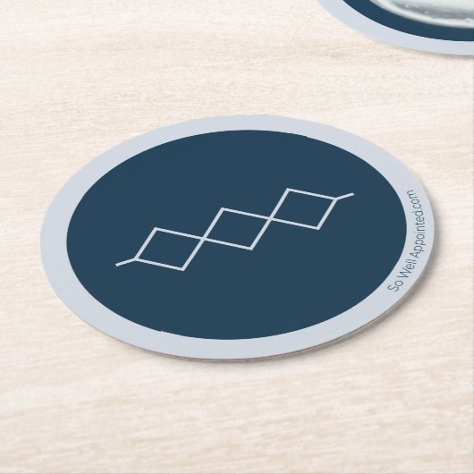 Miethaus Runder Pappuntersetzer (Angewinkelt)