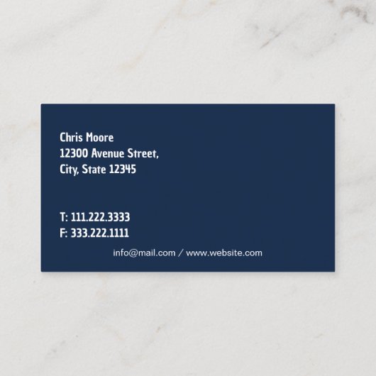 Mietservice Visitenkarte (Rückseite)