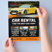 Mietwagen Premium Beruflich Moderner Flyer (Hand)