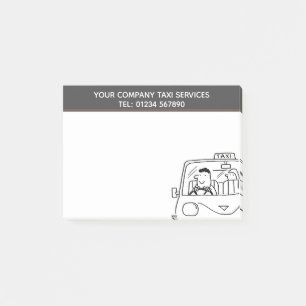 Mietwagen und Taxi-Dienstleistungen Cartoon für i Post-it Klebezettel