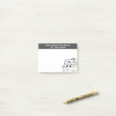 Mietwagen und Taxi-Dienstleistungen Cartoon für in Post-it Klebezettel (Auf Schreibtisch)