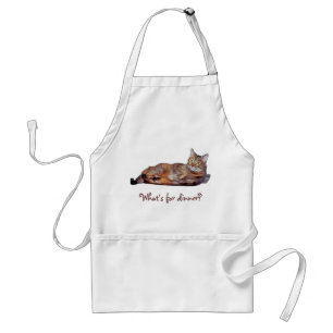Miezekatze-Abendessen Schürze
