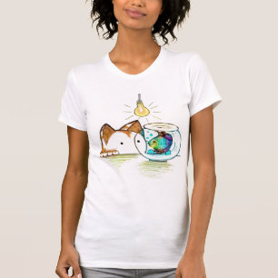 Miezekatze, die fischartig schaut T-Shirt