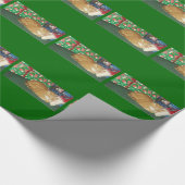 Miezekatze für Weihnachten Geschenkpapier (Ecke)