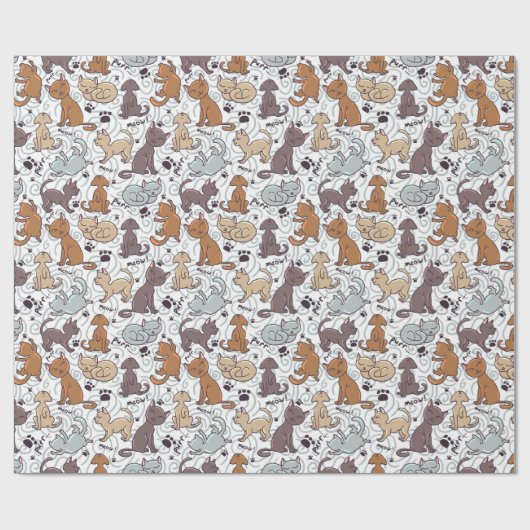 Miezekatze Geschenkpapier (Flach)