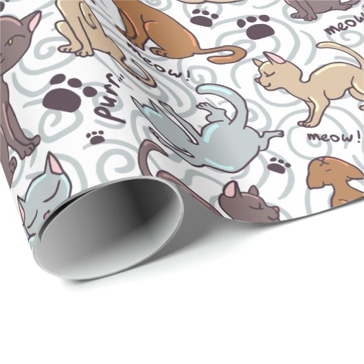 Miezekatze Geschenkpapier (Rolleneckpunkt)