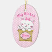 Miezekatze-große Schwester Keramikornament (Links)
