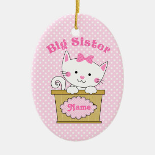 Miezekatze-große Schwester Keramikornament