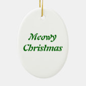 Miezekatze ist an der Spitze des Weihnachtsbaums Keramikornament (Hinten)