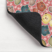 Miezekatze Kats rosa Mousepad (Ecke)