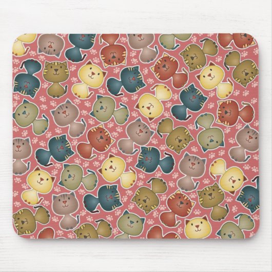Miezekatze Kats rosa Mousepad (Vorne)