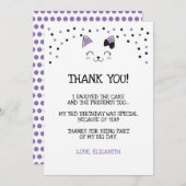 Miezekatze-Katze danken Ihnen zu kardieren Einladung (Vorne/Hinten)