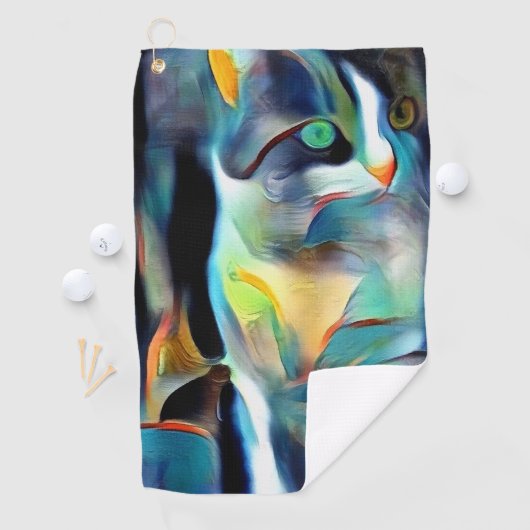 Miezekatze-Katze Golfhandtuch (Insitu)