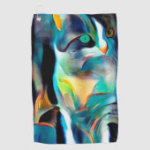 Miezekatze-Katze Golfhandtuch (Vorderseite)