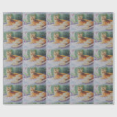 Miezekatze-Katze im Fenster Geschenkpapier (Flach)