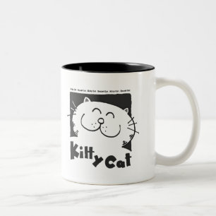 Miezekatze-Katze - intelligente Katze Zweifarbige Tasse
