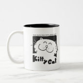 Miezekatze-Katze - intelligente Katze Zweifarbige Tasse (Links)