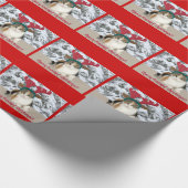 Miezekatze-Katze mit Geweihe frohen Freakin Geschenkpapier (Ecke)